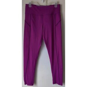 YogaLicious Capri Pants Maroon with Black Accents Size‎ Large